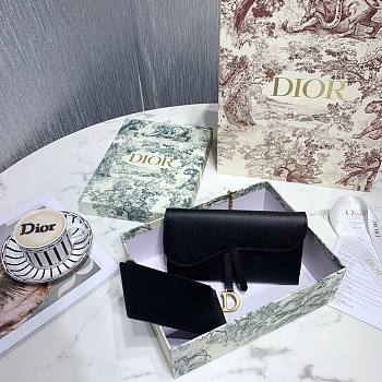 DIOR SADDLE WALLET CHAIN BLACK S5614 SIZE 19 CM