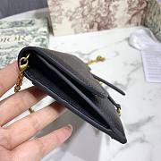 DIOR SADDLE WALLET CHAIN BLACK S5614 SIZE 19 CM - 6
