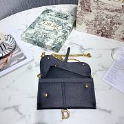 DIOR SADDLE WALLET CHAIN BLACK S5614 SIZE 19 CM - 4