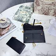 DIOR SADDLE WALLET CHAIN BLACK S5614 SIZE 19 CM - 3