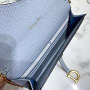 DIOR SADDLE WALLET CHAIN CLOUD BLUE S5614 SIZE 19 CM - 5