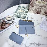 DIOR SADDLE WALLET CHAIN CLOUD BLUE S5614 SIZE 19 CM - 2