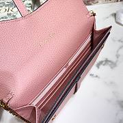 DIOR SADDLE WALLET CHAIN LIGHT PINK S5614 SIZE 19 CM - 4