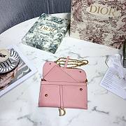 DIOR SADDLE WALLET CHAIN LIGHT PINK S5614 SIZE 19 CM - 2