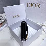 DIOR SADDLE FLAP CARD HOLDER BLACK S5611 SIZE 10.5 CM - 2