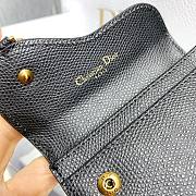 DIOR SADDLE FLAP CARD HOLDER BLACK S5611 SIZE 10.5 CM - 6