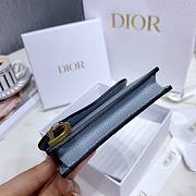DIOR SADDLE FLAP CARD HOLDER CLOUD BLUE S5611 SIZE 10.5 CM - 5