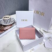 DIOR SADDLE FLAP CARD HOLDER LIGHT PINK S5611 SIZE 10.5 CM - 4