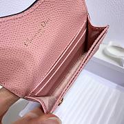 DIOR SADDLE FLAP CARD HOLDER LIGHT PINK S5611 SIZE 10.5 CM - 5