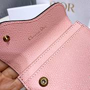 DIOR SADDLE FLAP CARD HOLDER LIGHT PINK S5611 SIZE 10.5 CM - 2