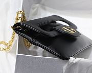 DIOR MEDIUM DOUBLE BAG BLACK M8641 SIZE 28 CM - 4