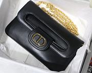 DIOR MEDIUM DOUBLE BAG BLACK M8641 SIZE 28 CM - 3