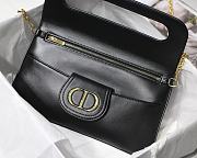 DIOR MEDIUM DOUBLE BAG BLACK M8641 SIZE 28 CM - 2
