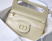 DIOR MEDIUM DOUBLE BAG CREAM M8641 SIZE 28 CM - 2