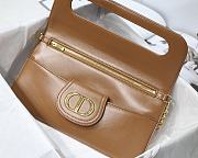 DIOR MEDIUM DOUBLE BAG BROWN M8641 SIZE 28 CM - 5