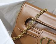 DIOR MEDIUM DOUBLE BAG BROWN M8641 SIZE 28 CM - 6
