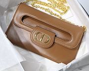 DIOR MEDIUM DOUBLE BAG BROWN M8641 SIZE 28 CM - 2