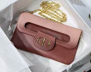 DIOR MEDIUM DOUBLE BAG PINK GRADIENT M8641 SIZE 28 CM - 5