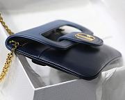 DIOR MEDIUM DOUBLE BAG BLUE GRADIENT M8641 SIZE 28 CM - 6