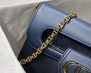 DIOR MEDIUM DOUBLE BAG BLUE GRADIENT M8641 SIZE 28 CM - 3