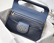 DIOR MEDIUM DOUBLE BAG BLUE GRADIENT M8641 SIZE 28 CM - 2