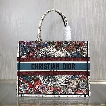 BOOK SMALL TOTE LATTE MULTICOLOR CONSTELLATION EMBROIDERY M1296 SIZE 36.5 CM