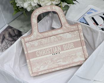 dior mini book tote pink