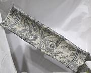 DIOR MINI BOOK TOTE GRAY TOILE DE JOUY EMBROIDERY S5475 SIZE 23 CM - 5