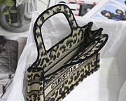 DIOR MINI BOOK TOTE BEIGE MIZZA EMBROIDERY S5475 SIZE 23 CM - 4