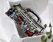 DIOR MINI BOOK TOTE MULTICOLOR FLOWER EMBROIDERY S5475 SIZE 23 CM - 6