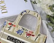 DIOR MINI BOOK TOTE FLOWER IN BEIGE EMBROIDERY S5475 SIZE 23 CM - 4