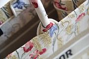 DIOR SMALL BOOK TOTE FLOWER IN BEIGE EMBROIDERY M1296 SIZE 36.5 CM - 5