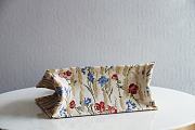 DIOR SMALL BOOK TOTE FLOWER IN BEIGE EMBROIDERY M1296 SIZE 36.5 CM - 3