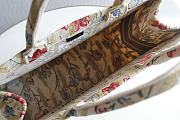 DIOR BOOK TOTE FLOWER IN BEIGE EMBROIDERY M1286 SIZE 41.5 CM - 5