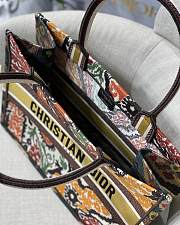 DIOR SMALL BOOK TOTE PAISLEY BROWN EMBROIDERY M1296 SIZE 36.5 CM - 6