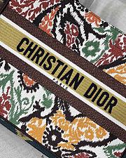 DIOR SMALL BOOK TOTE PAISLEY BROWN EMBROIDERY M1296 SIZE 36.5 CM - 5