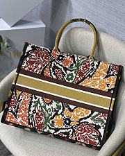 DIOR BOOK TOTE PAISLEY BROWN EMBROIDERY M1286 SIZE 41.5 CM - 6