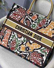 DIOR BOOK TOTE PAISLEY BROWN EMBROIDERY M1286 SIZE 41.5 CM - 5