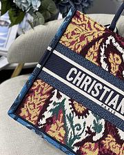 DIOR SMALL BOOK TOTE PAISLEY BLUE EMBROIDERY M1296 SIZE 36.5 CM - 2