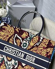DIOR SMALL BOOK TOTE PAISLEY BLUE EMBROIDERY M1286 SIZE 41.5 CM - 6