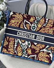 DIOR SMALL BOOK TOTE PAISLEY BLUE EMBROIDERY M1286 SIZE 41.5 CM - 4