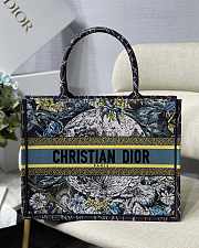 DIOR SMALL BOOK TOTE BLUE DIOR CONSTELLATION EMBROIDERY M1296 SIZE 36.5 CM - 1