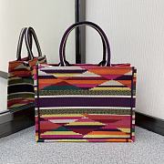 DIOR SMALL BOOK TOTE COLORFUL RHOMBUS M1296 SIZE 36 CM - 5