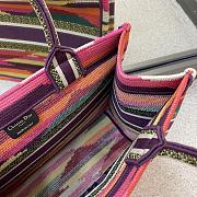 DIOR SMALL BOOK TOTE COLORFUL RHOMBUS M1296 SIZE 36 CM - 4