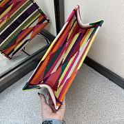 DIOR SMALL BOOK TOTE COLORFUL RHOMBUS M1296 SIZE 36 CM - 2