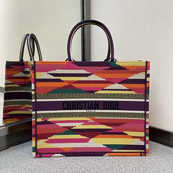 DIOR BOOK TOTE COLORFUL RHOMBUS M1286 SIZE 41.5 CM