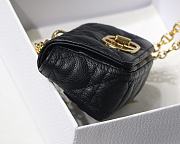 DIOR MICRO CARO BAG CANNAGE CALFSKIN BLACK S2022 SIZE 13 CM - 2