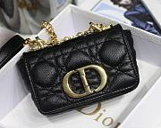 DIOR MICRO CARO BAG CANNAGE CALFSKIN BLACK S2022 SIZE 13 CM - 5