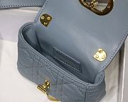 DIOR MICRO CARO BAG CANNAGE CALFSKIN CLOUD BLUE S2022 SIZE 13 CM - 4
