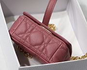 DIOR MICRO CARO BAG CANNAGE CALFSKIN PINK S2022 SIZE 13 CM - 3